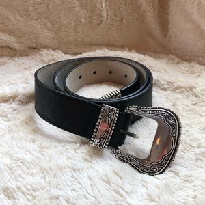 Black western style belt